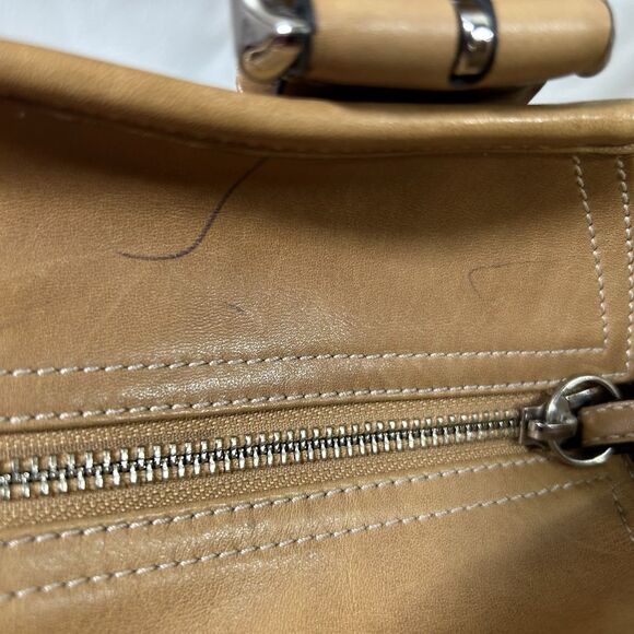 VTG Coach Tan Leather Soho Shoulder Handbag Purse M05D-9544 & Matching Wristlet - Picture 10 of 14